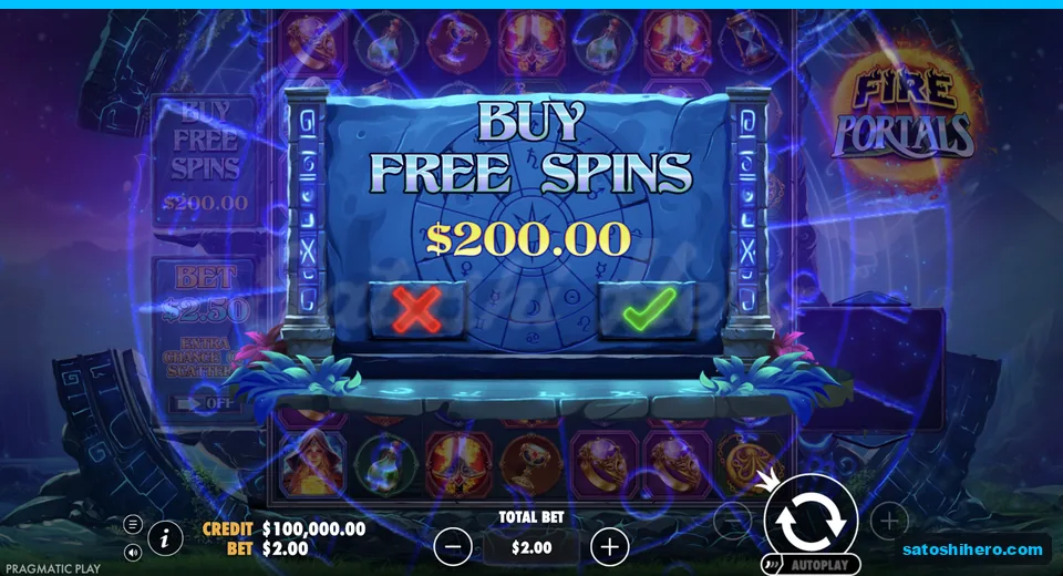 Buy confirm box opens at two dollar stake