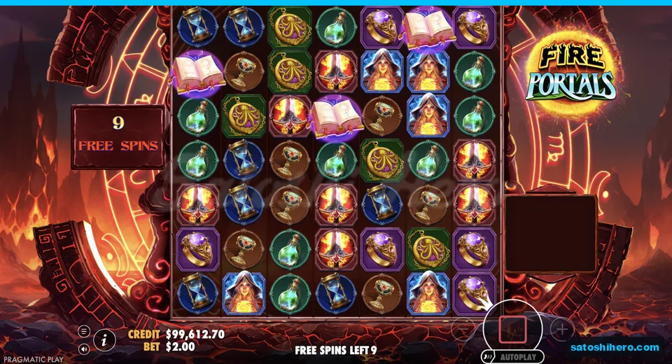 Free spins run with scatter books visible