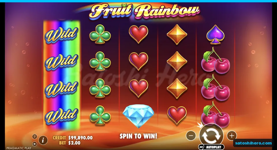 Wild stack lands beside a blue diamond