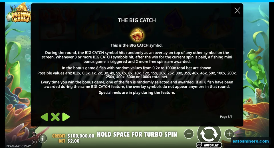 Rules panel shows swordfish overlay pick bonus