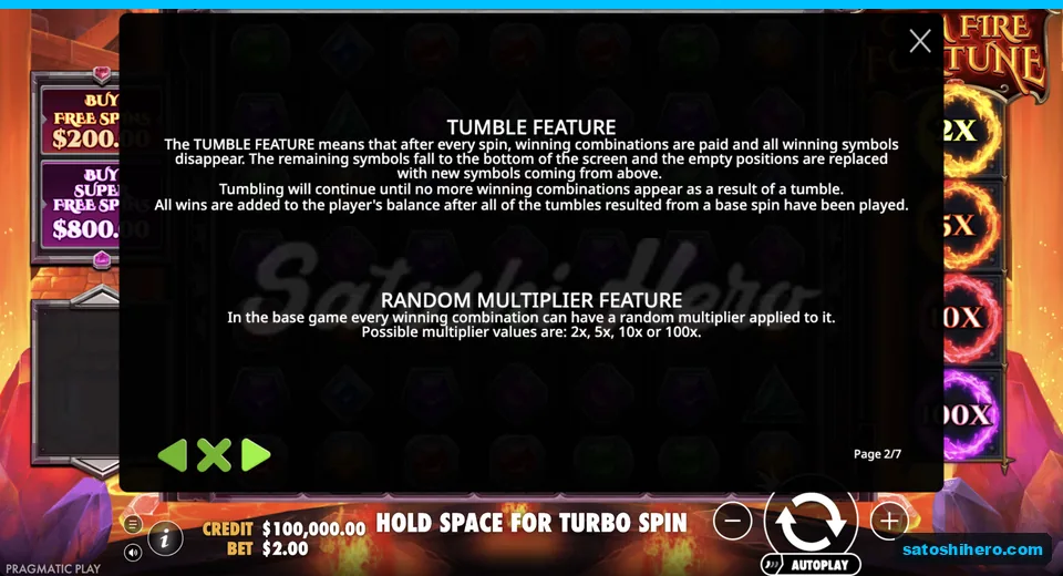 Rules panel explains tumbles and multipliers
