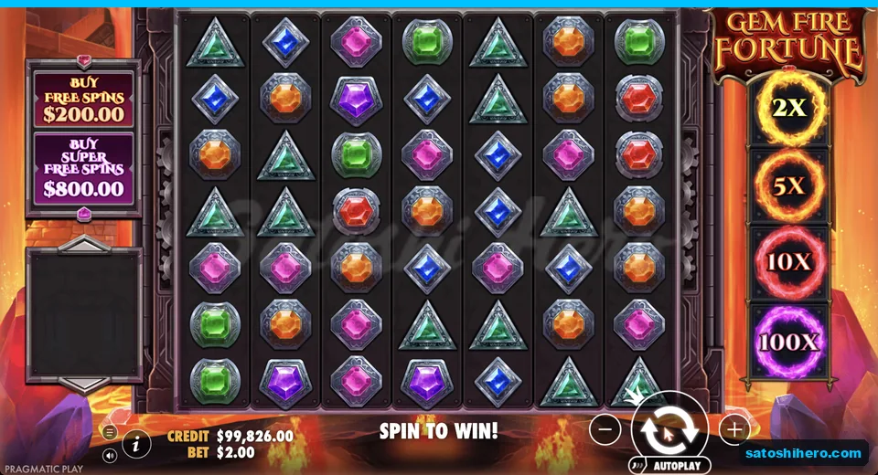 Multiplier rings stand beside full gem grid