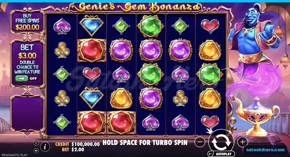Base grid rests beside blue genie