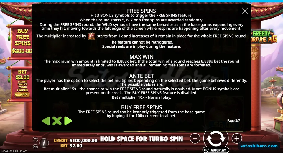 Free spins rules show held multiplier options