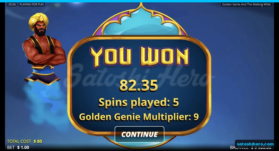 Collect screen shows $82.35 payout