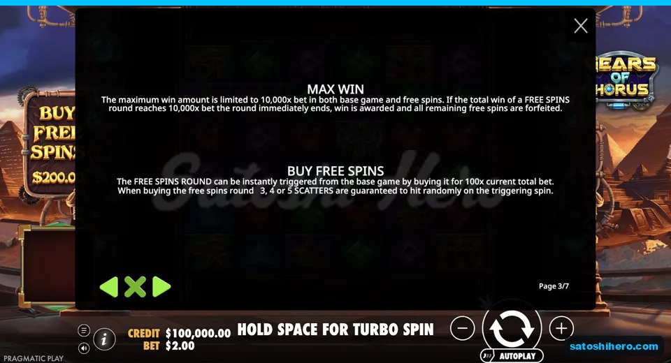 Rules confirm max win and bonus buy cost