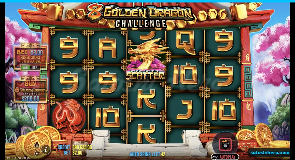 Line win resolves beside dragon symbols