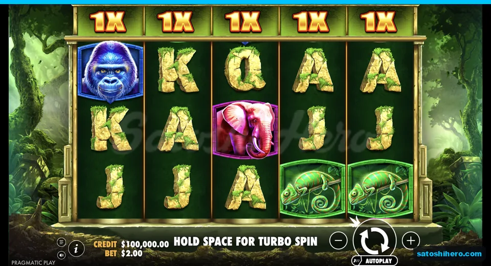 Idle board shows balance and reel multipliers