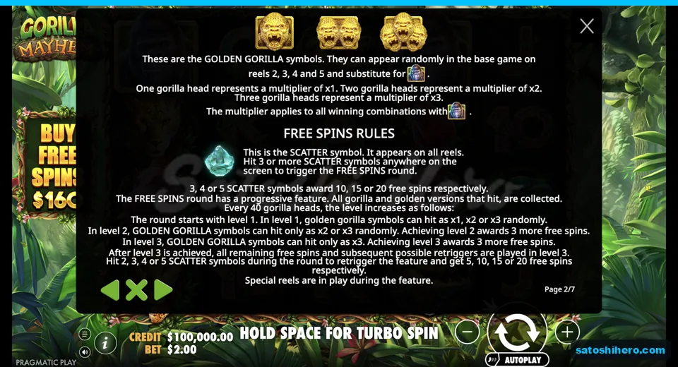 Rules page shows Golden Gorillas and blue Scatter