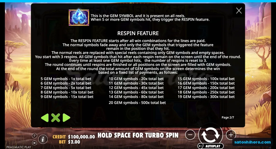 Rules panel shows blue gem respin values