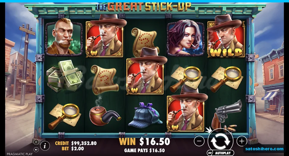 Line win resolves with detective wilds and full reel