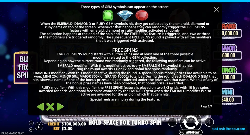 Gem symbols display beside modifier descriptions