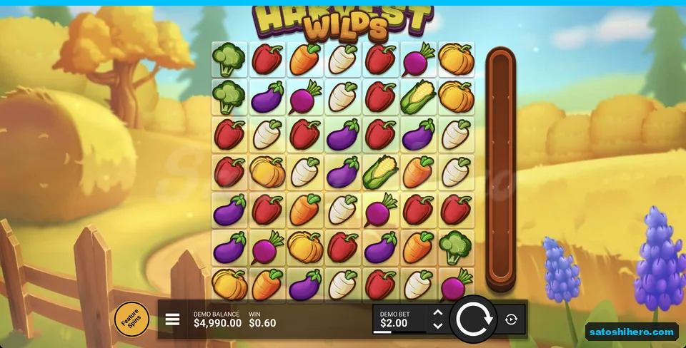 Vegetable cluster win shows $0.60 paid