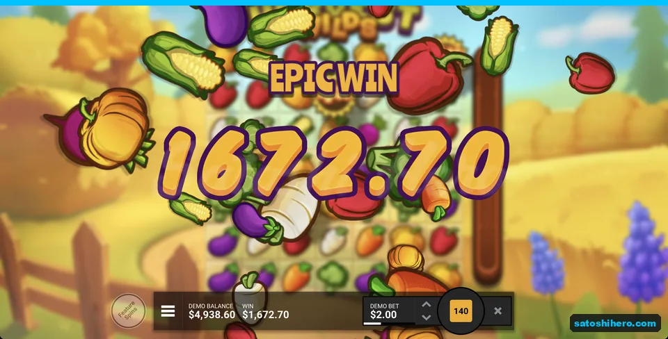 Epic win banner shows 1672.70 total