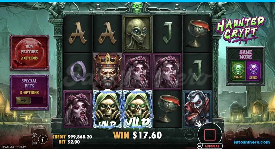 Free spins show three sticky reaper frames