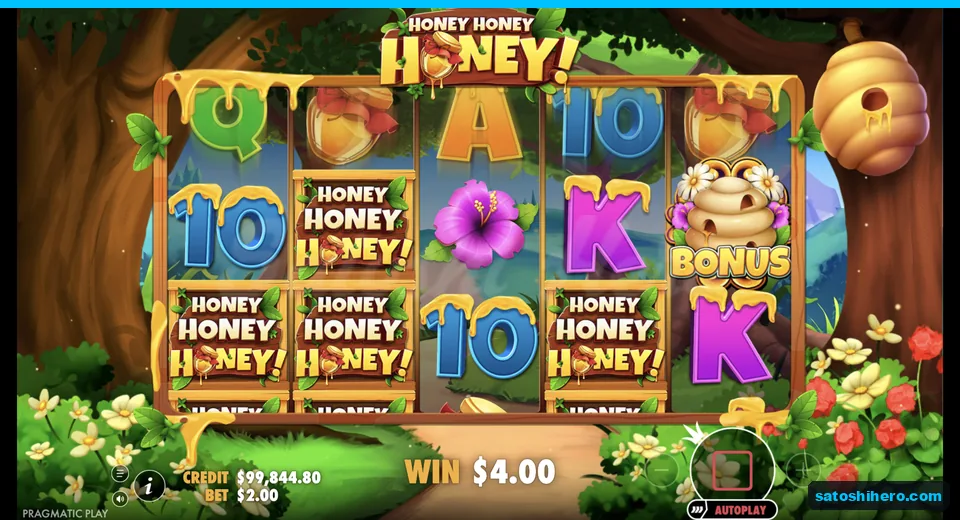 Line win resolves with stacked logo symbols