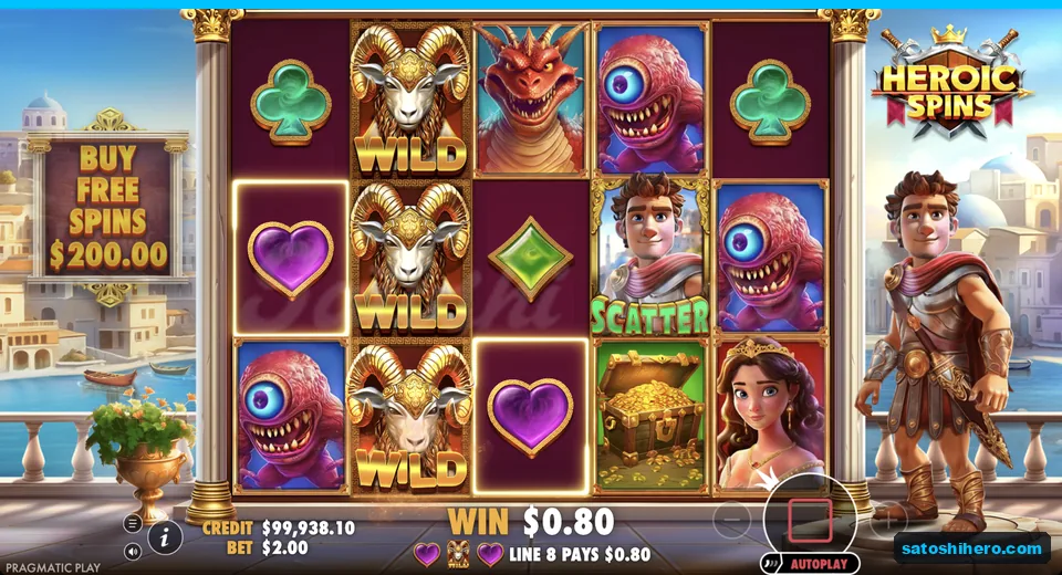Line win resolves with expanded ram Wild