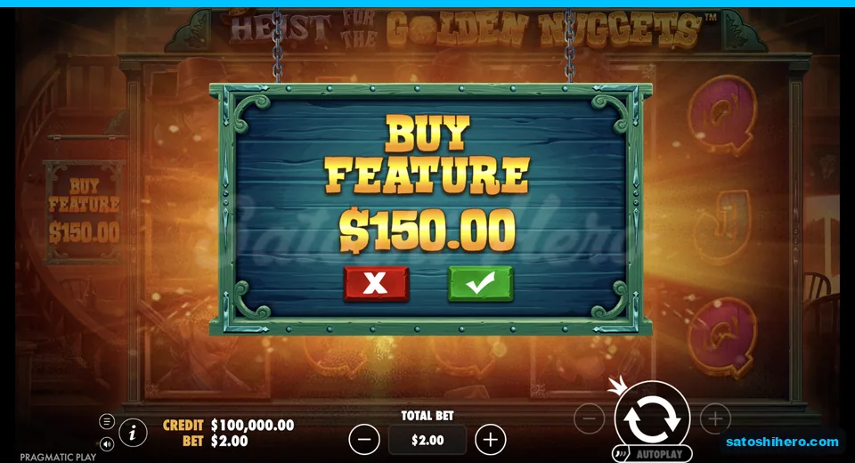 Buy panel offers free spins for $150