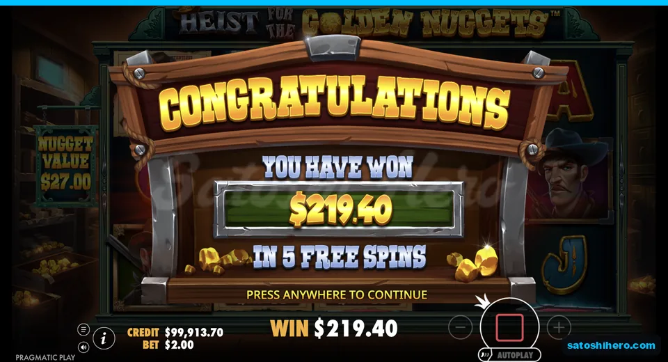 Collect screen shows $219.40 after free spins
