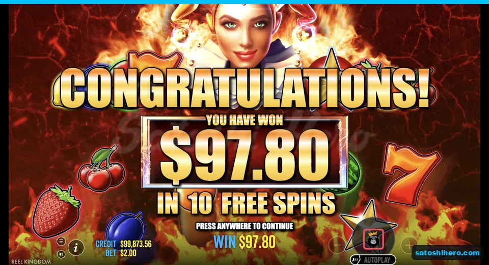 Collect screen shows $97.80 from 10 spins