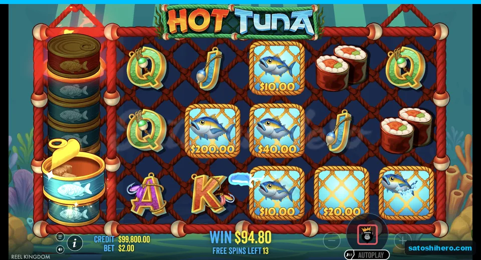 Bought round runs with fish values across reels