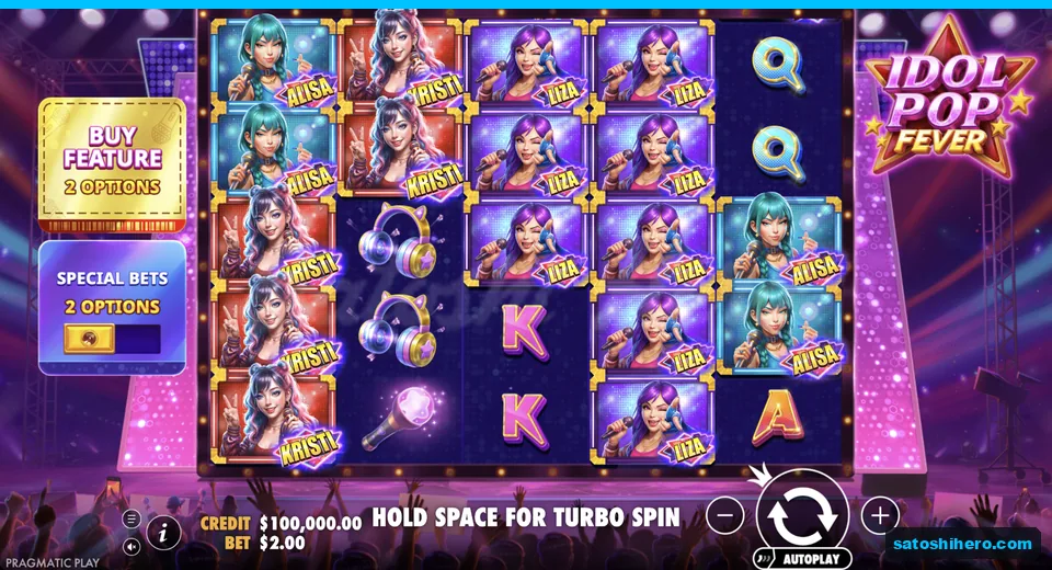 Stage grid settles with idol symbols and menus