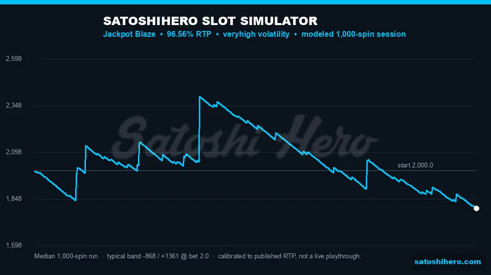 Blue balance curve swings through a simulated session