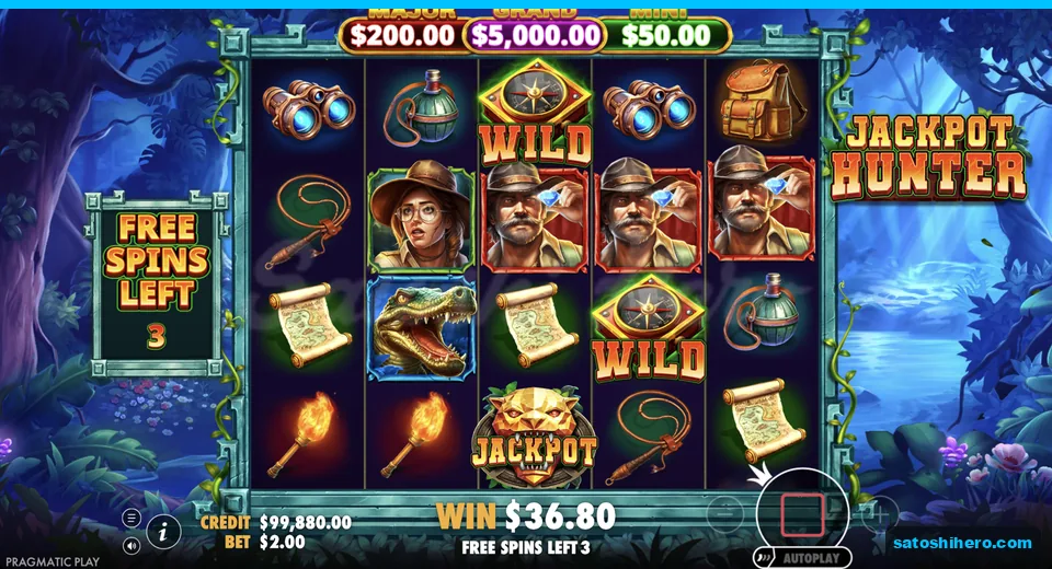 Free spins show Wilds and jackpot skull