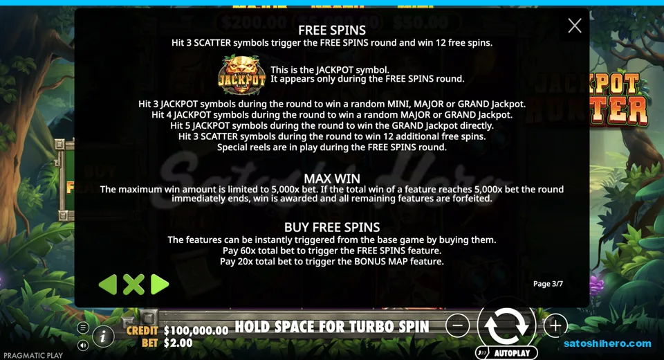 Rules page explains twelve free spins