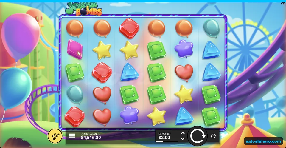 Balloon grid settled beside the buy button