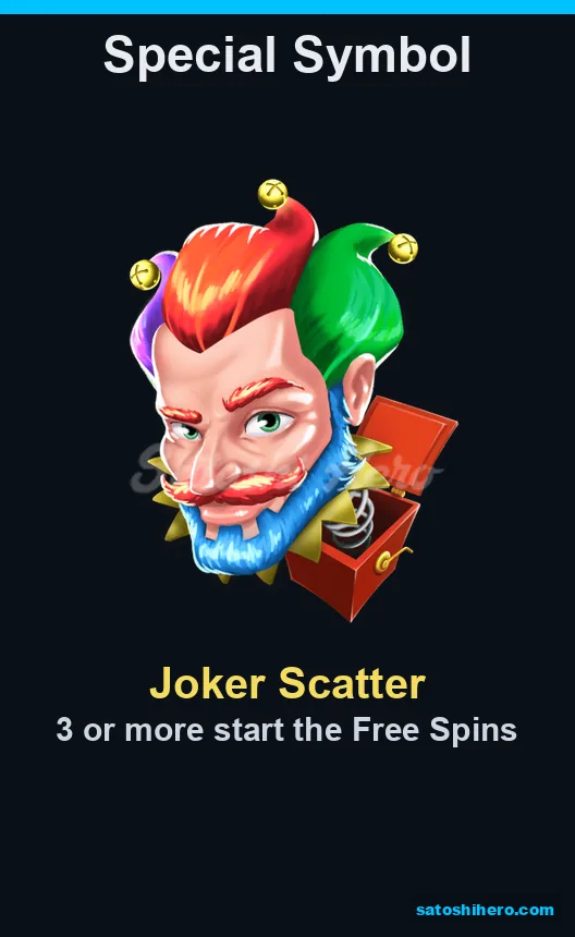 Joker head Scatter shown on a clean board