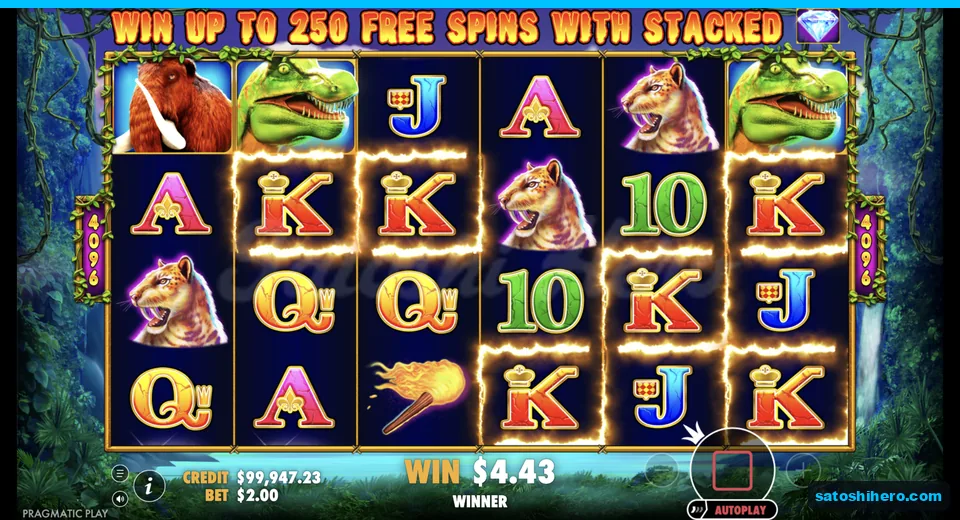 King run pays across five adjacent reels
