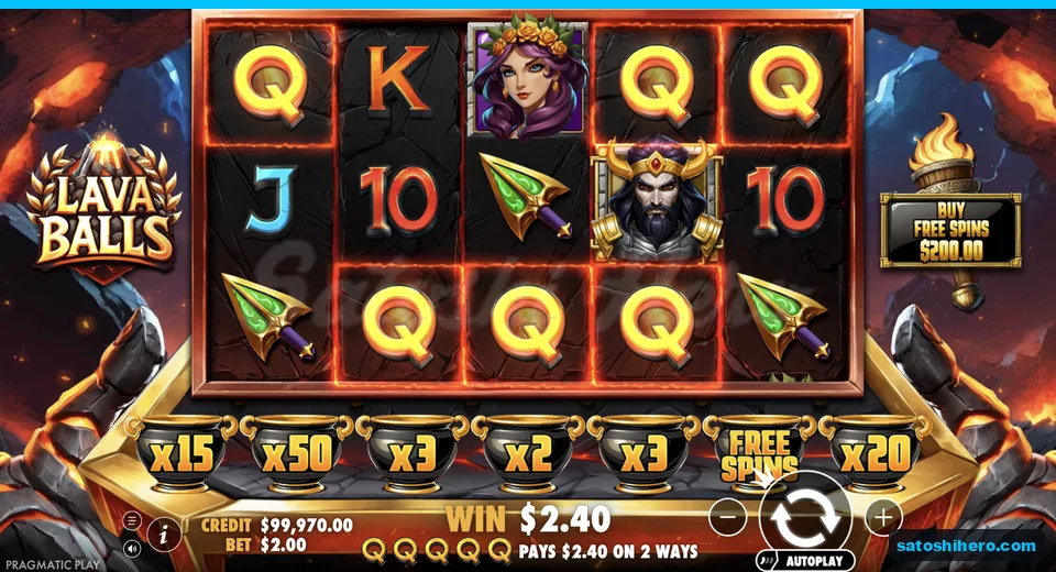 Line win resolves across five queen symbols
