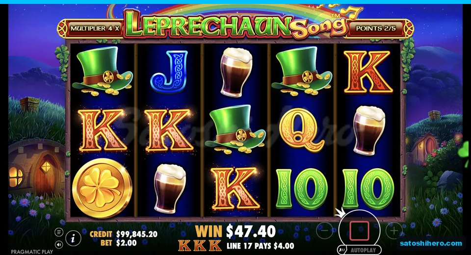Coin bonus shows four times multiplier