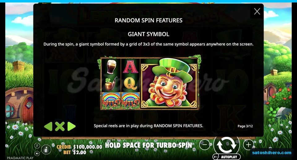 Rules page shows a giant symbol block