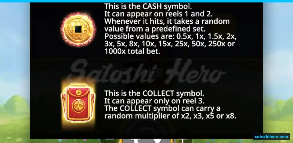 Cash coin and Collect envelope rules appear