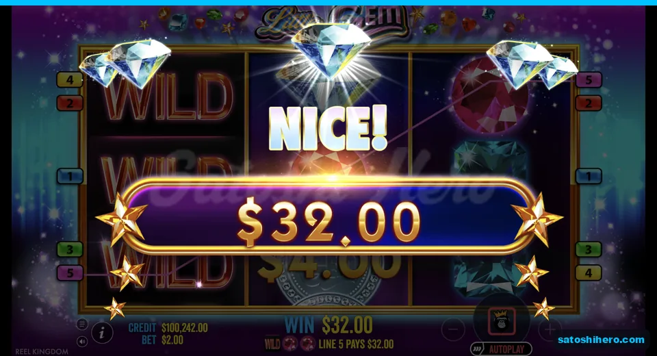 Expanding Wild fills reel for a 32.00 win
