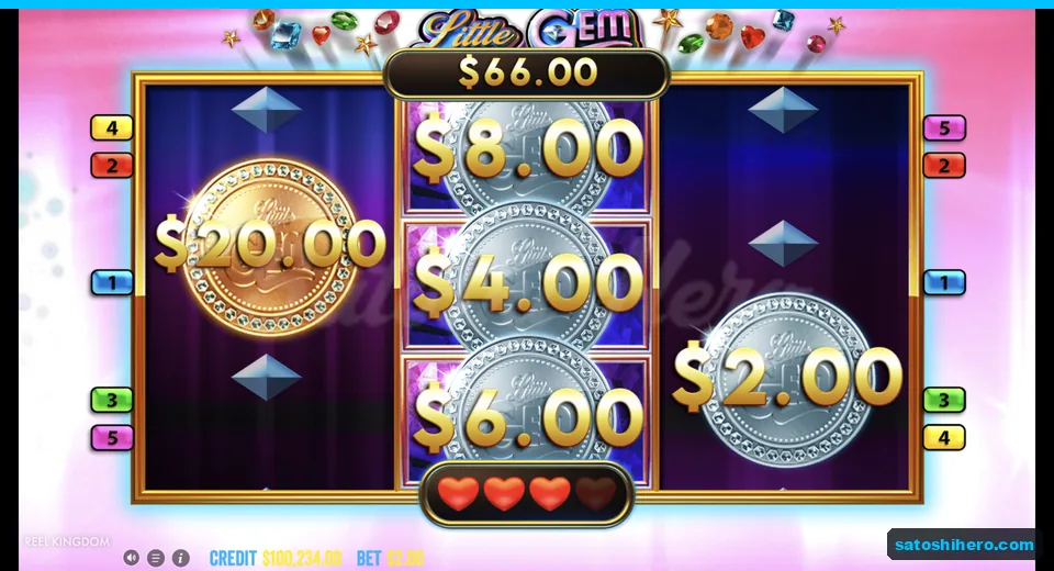 Money coins stack on the middle reel