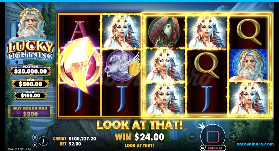 Line win resolves with wild and stacked goddess symbols