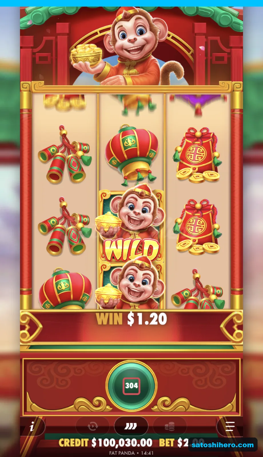 Line win resolves on firecrackers with stacked wilds