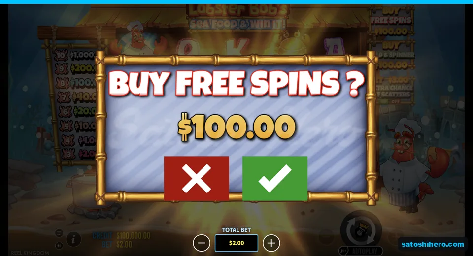 Buy dialog opens with $100 price