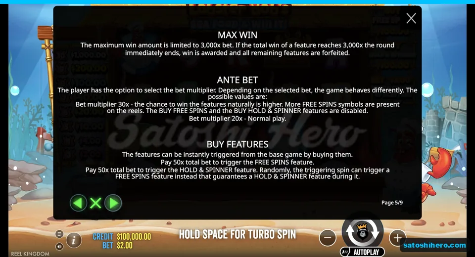 Rules page shows win cap and buy costs
