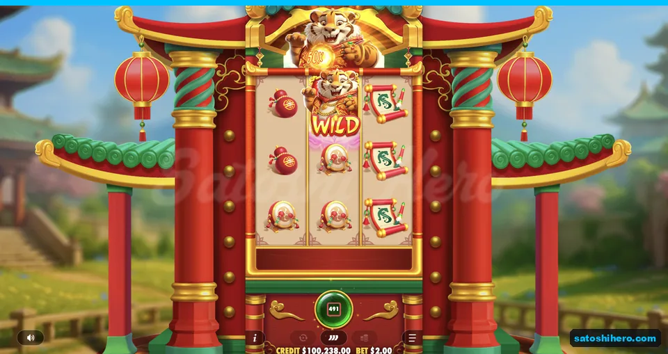 Wild symbol lands beside pouches and scroll