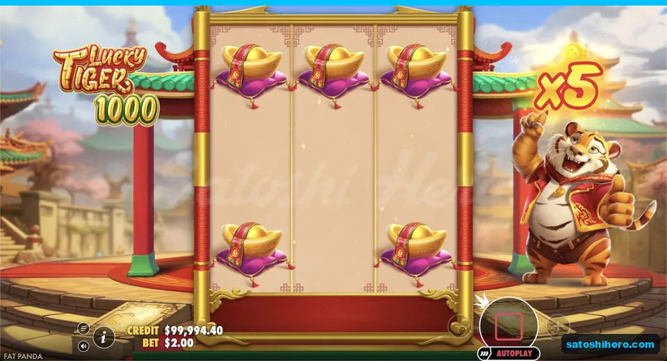 Respin grid locks gold ingots with x5 shown