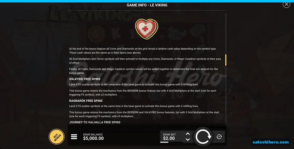 Heart panel lists bonus lives and tiers