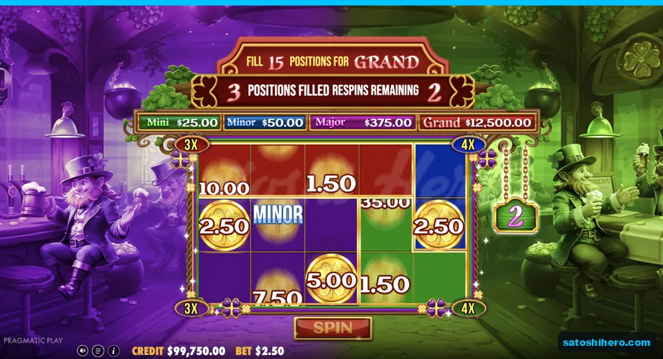 Bought respin shows coins and Minor tile