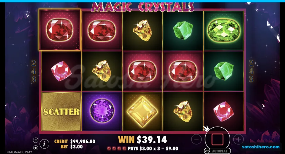 Line win resolves across red ruby gems