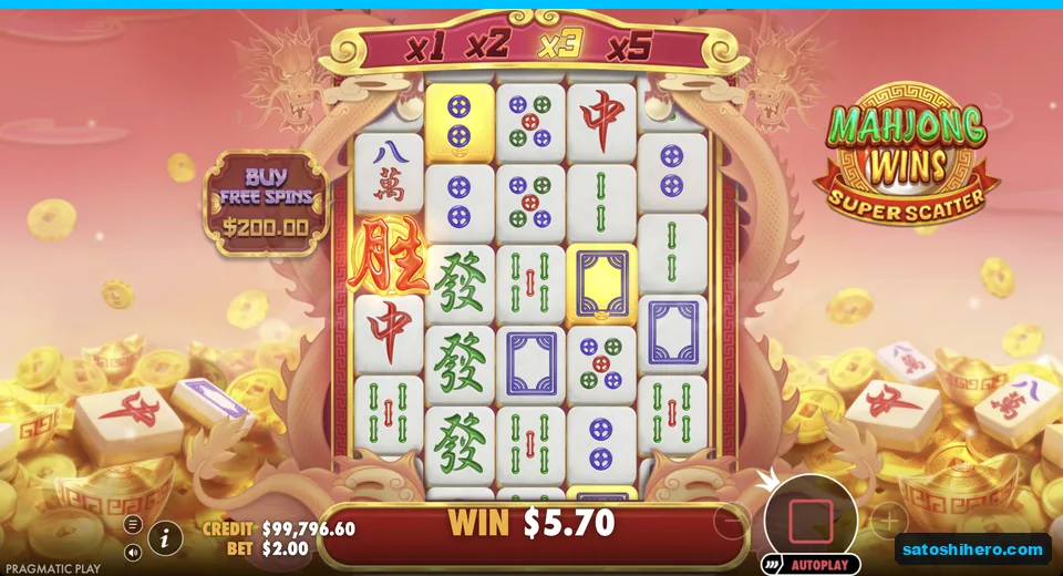 Line win resolves with wild ingot