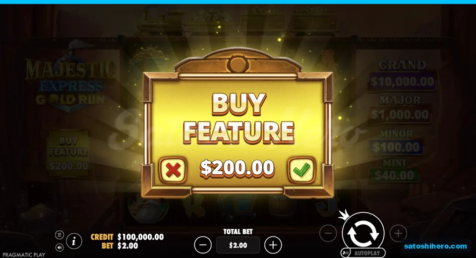 Buy menu opens at the live stake