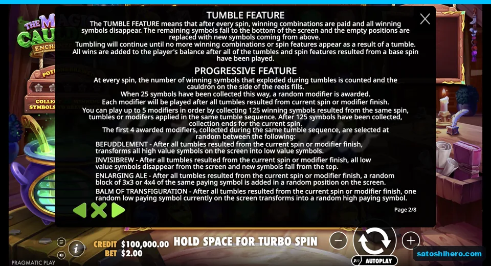 Rules panel shows cauldron modifiers